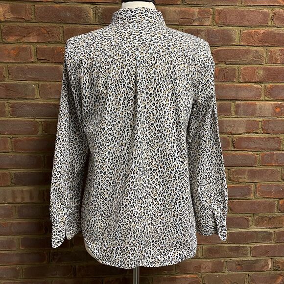 Talbots Cheetah Print Button Down Blouse - Picture 3 of 6